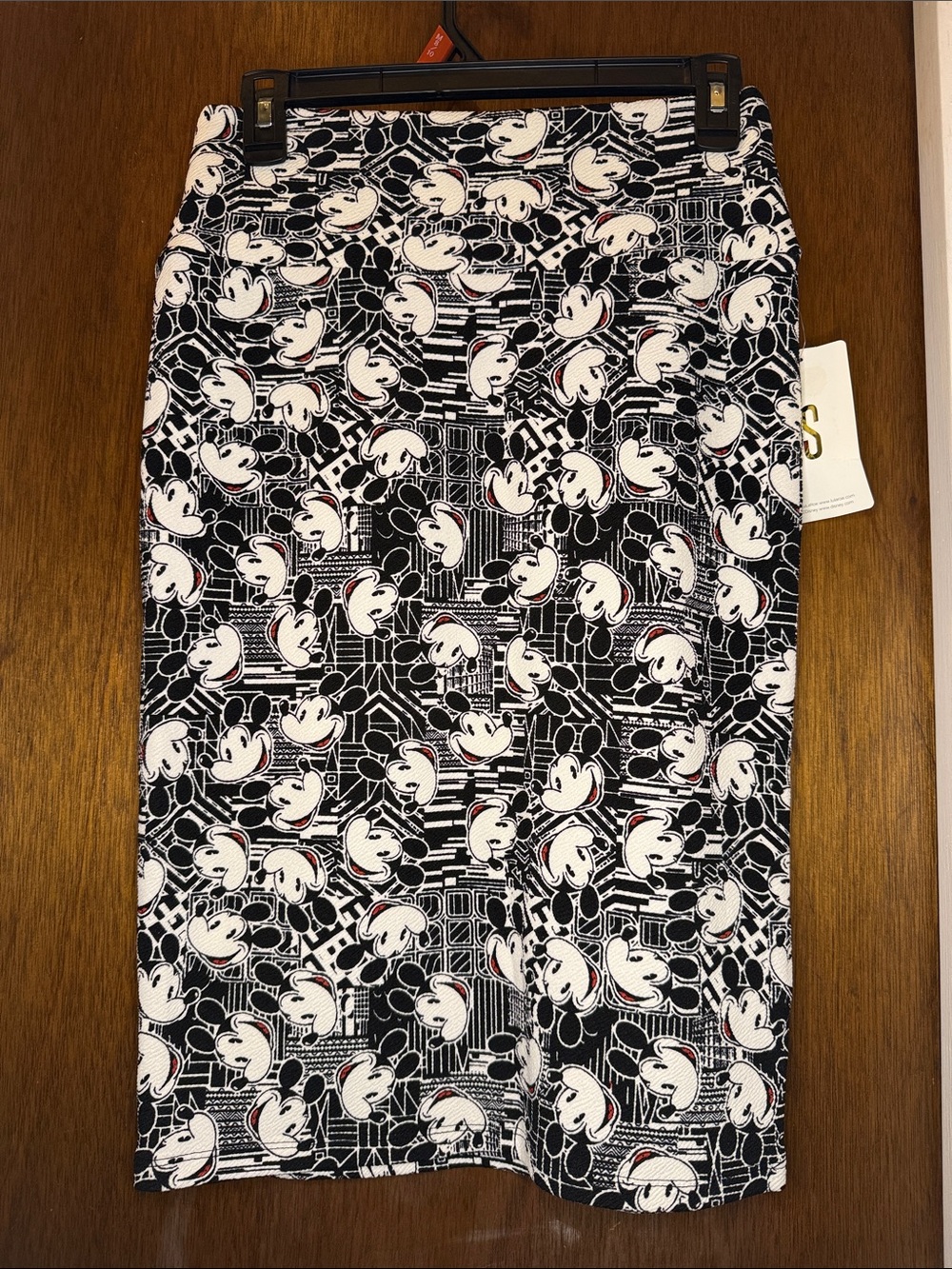 LuLaRoe Black & White Mickey Mouse Pencil Skirt